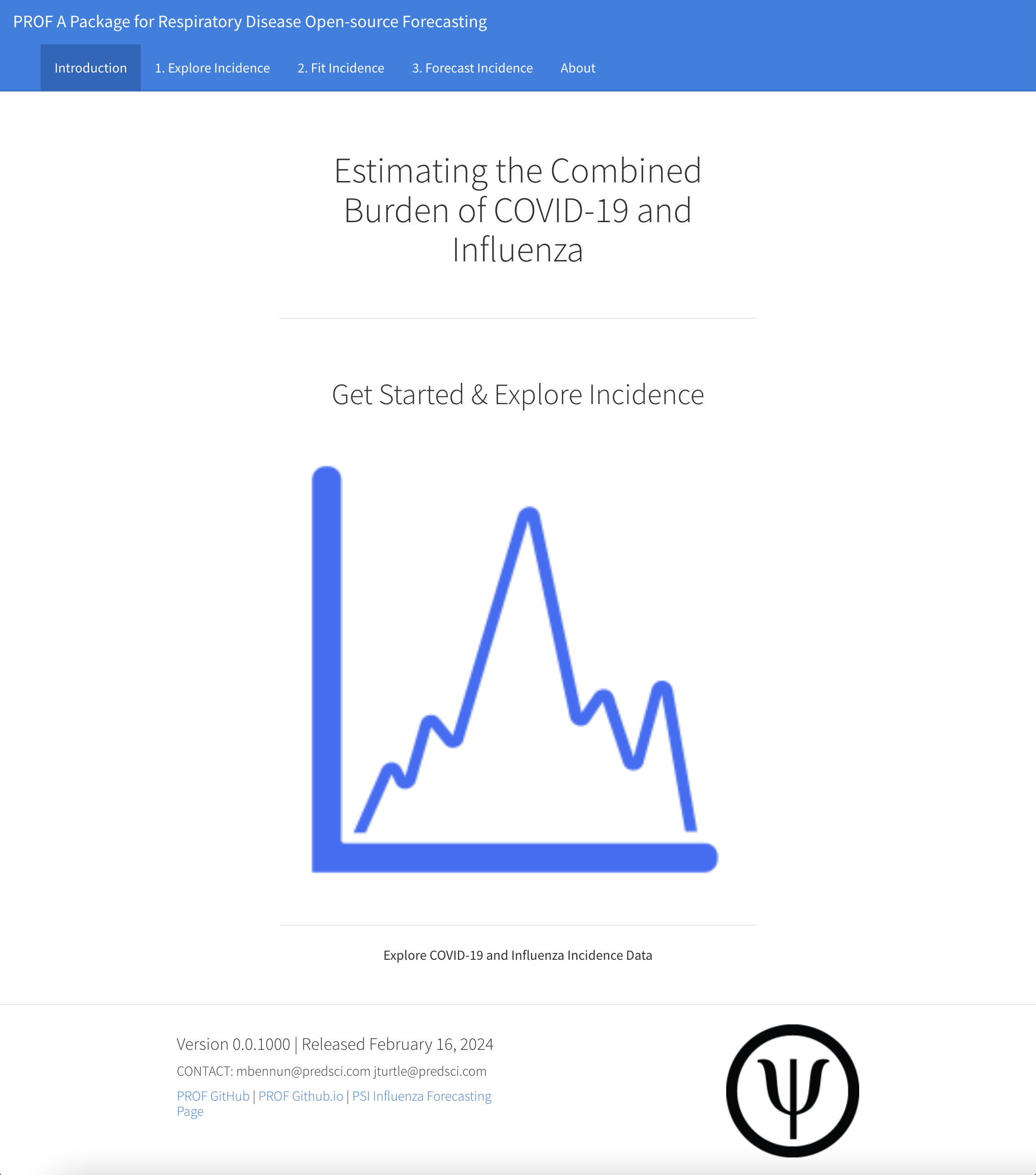 Figure 1: The PROF-shiny landing page